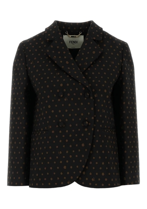 FENDI polka-dot double-breasted blazer - Black