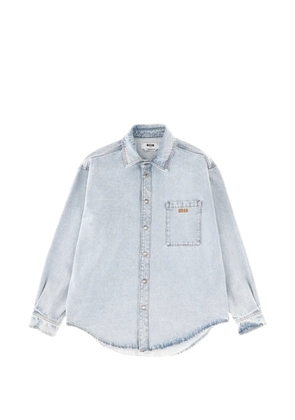 MSGM chest-pocket shirt - Blue