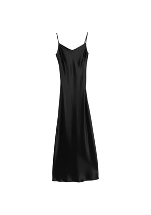 IVORY PARIS V-neck slip midi dress - Black