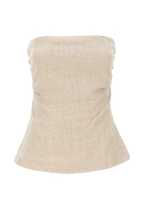 Faithfull the Brand strapless ruched top - Neutrals