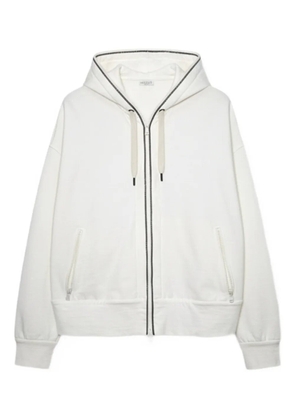 Brunello Cucinelli zip-up hoodie - White