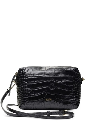 Poche Paris embossed cross body bag - Black