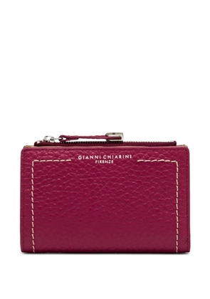 GIANNI CHIARINI zip topstitch wallet - Red