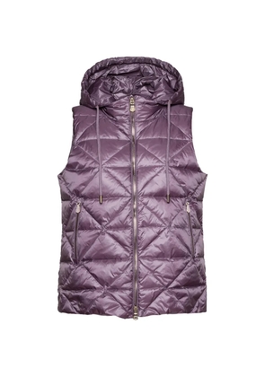 ELENA MIRO` zip-up gilet - Purple