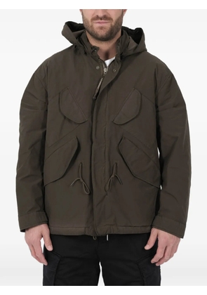 C.P. Company zip fastening hooded jacket - Brown