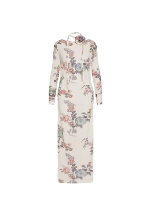 Marella floral-print maxi dress set (set of two) - Neutrals