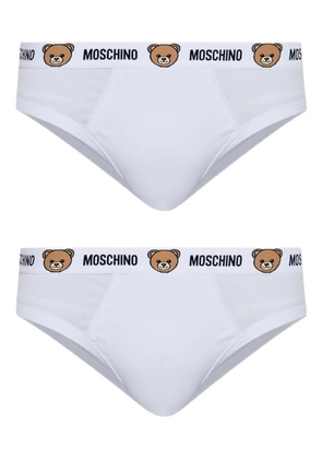 Moschino logo-waistband briefs (pack of two) - White