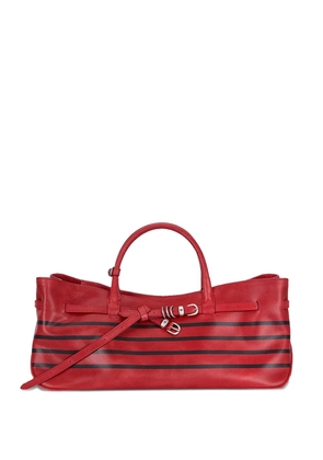 Marge Sherwood Grandma striped leather tote bag - Red