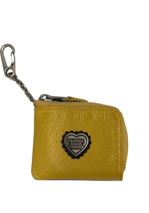 Marge Sherwood heart zipper leather wallet - Yellow