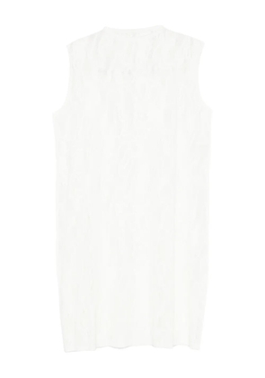 Pleats Please Issey Miyake sleeveless midi dress - White