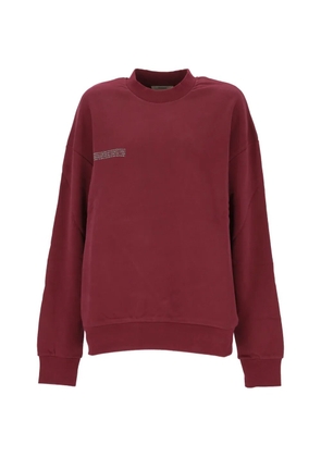 Pangaia crew-neck text detail sweater - Red
