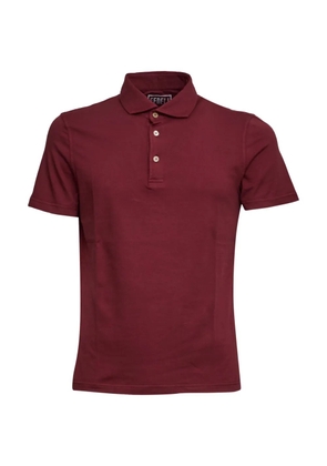 Fedeli mother-of-pearl button polo shirt - Red