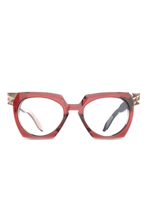 pugnale Savage studded geometric glasses - Red