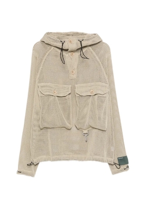 Reese Cooper crochet hooded jacket - Neutrals