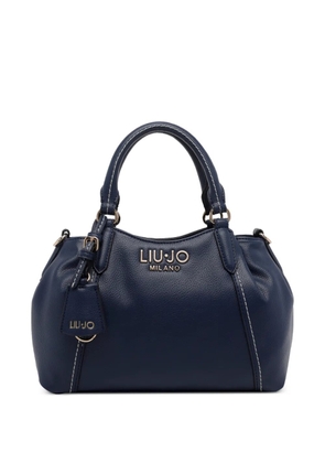 LIU JO logo plaque zip tote bag - Blue