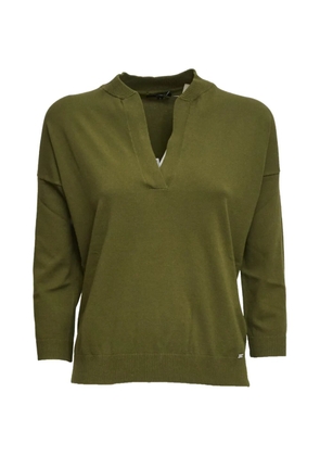 Fay ribbed V-neck sweater - Green