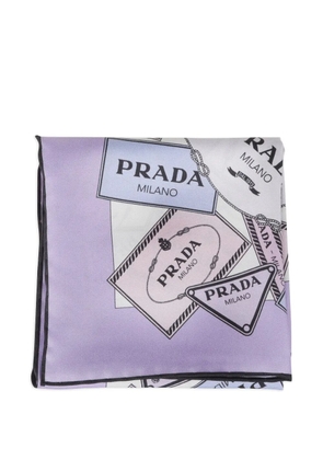 Prada logo-embellishment scarves - Purple