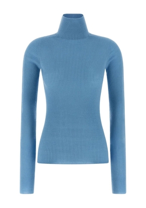 Sportmax ribbed-knit turtleneck top - Blue