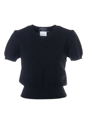 CHANEL Pre-Owned 1995 cashmere T-shirt - Black