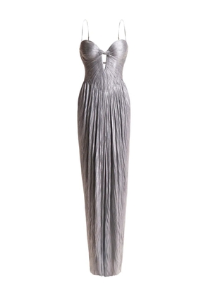 Maria Lucia Hohan Tonia plissé-effect maxi dress - Silver