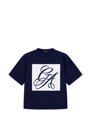 Giorgio Armani embroidered logo T-shirt - Blue