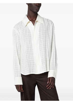 Séfr Ignacio check-pattern shirt - White