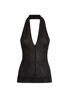 Genny V-neck tank top - Black