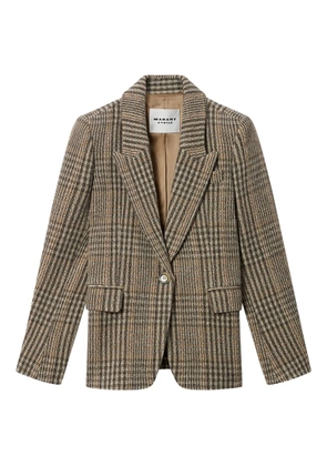 MARANT ÉTOILE Kerstin checked blazer - Brown