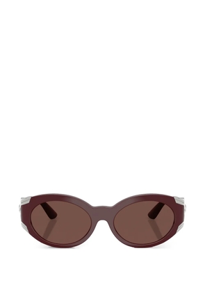 Versace Eyewear Medusa-motif round-frame sunglasses - Red