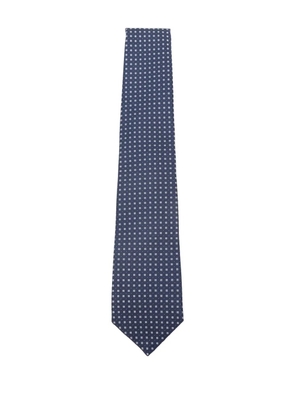 Kiton patterned silk tie - Blue