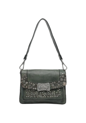 Campomaggi small Agnese floral-stud shoulder bag - Green