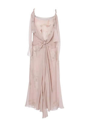 Alberta Ferretti floral-print silk dress - Pink