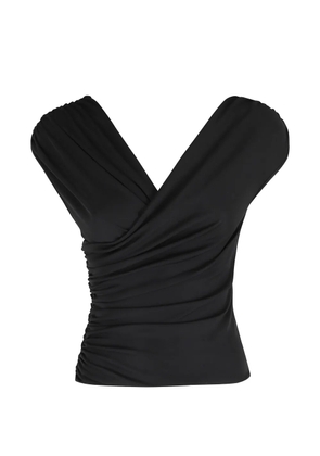 THE ANDAMANE ruched blouse - Black