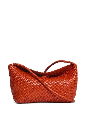 DRAGON DIFFUSION diagonal-pattern foldover shoulder bag - Orange