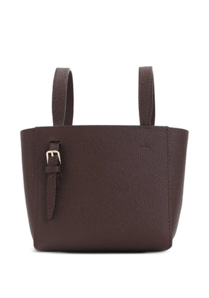 Valextra buckled pocket mini bag - Brown