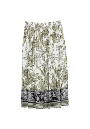 Fay floral midi skirt - White