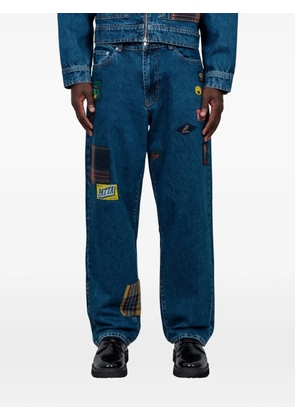 PATTA patchwork labelled trousers - Blue