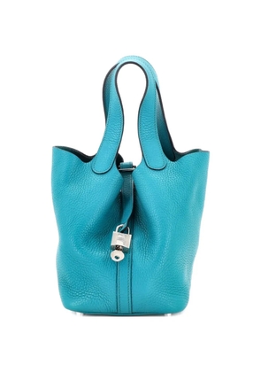Hermès Pre-Owned Picotin Lock Bag Clemence PM bucket bag - Blue