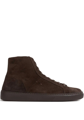 Henderson Baracco suede high-top trainers - Brown