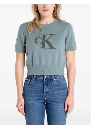 Calvin Klein graphic cotton sweater - Green