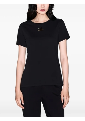 Armani Exchange embroidered T-shirt - Black