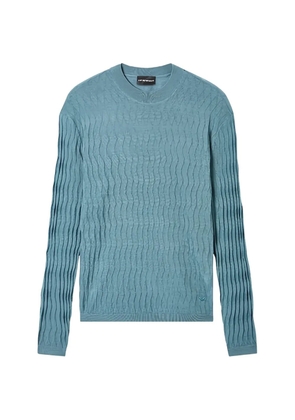 Emporio Armani textured sweater - Blue