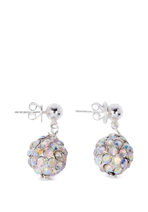 Pearl Octopuss. Y ball drop earrings - Silver