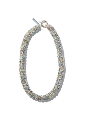 Pearl Octopuss. Y iridescent toggle necklace - Silver