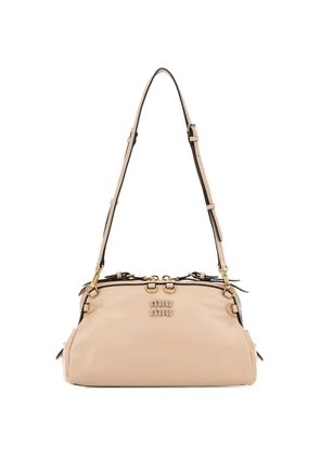 Miu Miu Caprice zip leather tote bag - Neutrals
