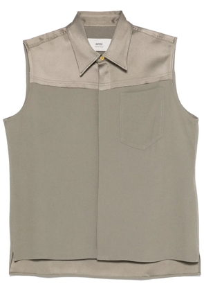 AMI Paris satin blouse - Brown