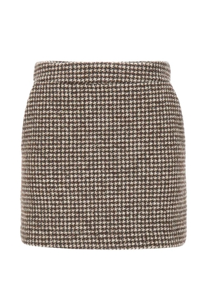 kaos houndstooth-pattern mini skirt - Brown
