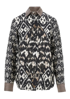 Pierre-Louis Mascia patterned shirt - Black