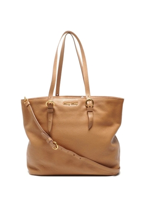 Miu Miu Pre-Owned 2020s leather tote bag - Neutrals