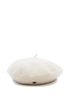 CHANEL Pre-Owned 1998 wool beret - White
